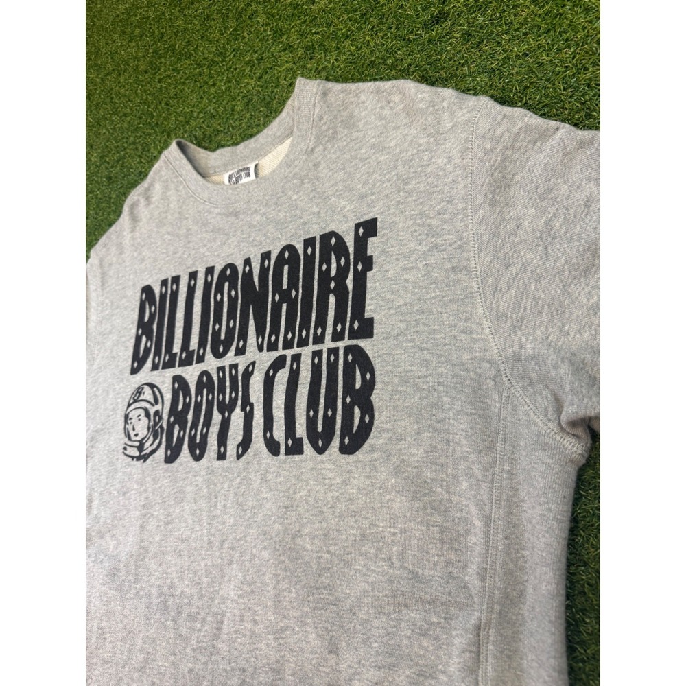 Billionaire Boys Club BBC Arch Logo Sweatshirt Gray Mens Large Side Pockets - Picture 5 of 8